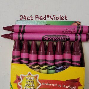 (24) Crayola Crayons (Red Violet) Single Color Bulk Lot